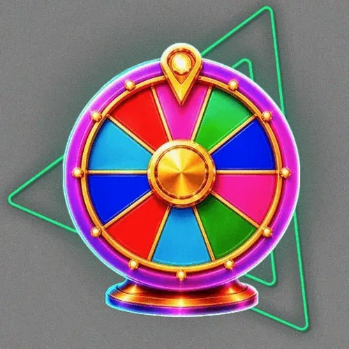 Colourful prize wheel