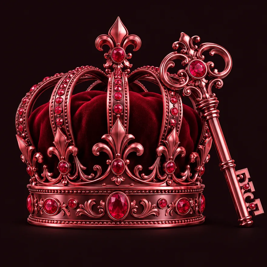 Royal crown and key — Vincispin