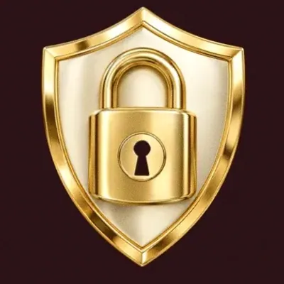 Shield with padlock — Vincispin