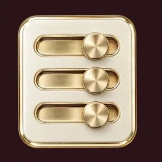 Three-knob control panel — Vincispin