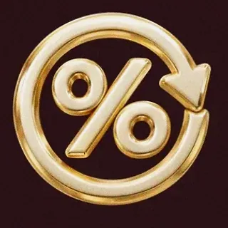 Gold percent symbol — Vincispin