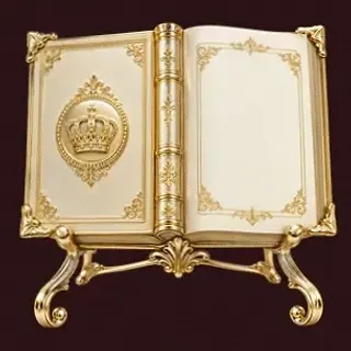 Ornate open book — Vincispin