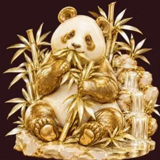 Panda eating bamboo — Vincispin