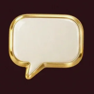 Gold speech bubble — Vincispin